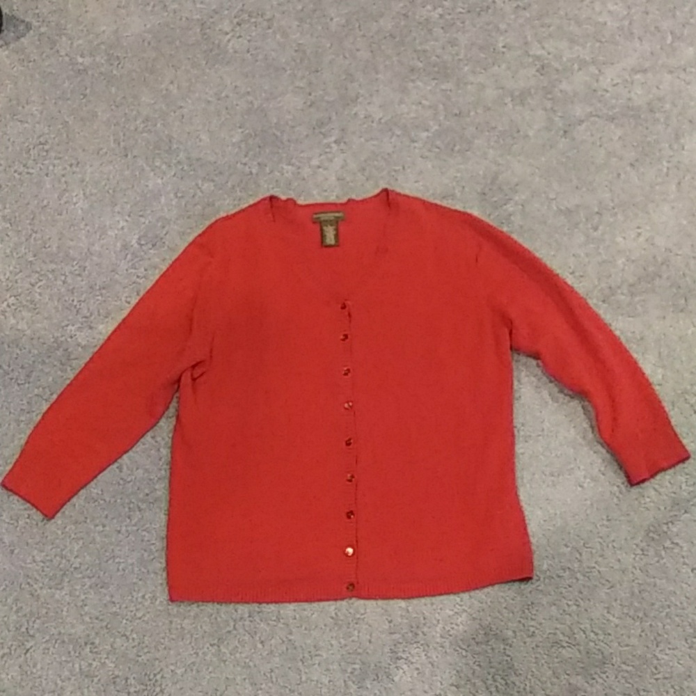 Banana Republic red cardigan